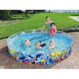 Išplečiamasis sodo baseinas vaikams jūros odisėja 244cmx46cm bestway 55031