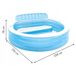 Sodo baseinas su sėdynėmis 229x218cm intex 57190