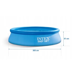 Intex easy set baseinas mėlynas 30x61 cm