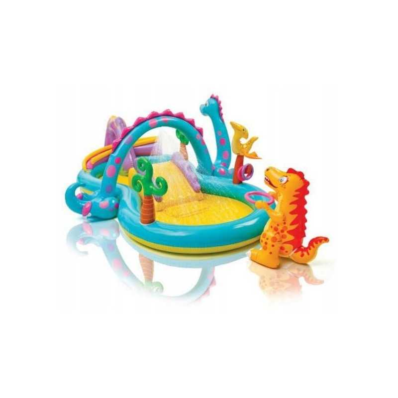 Dinoland pripučiama žaidimų aikštelė dėžėje