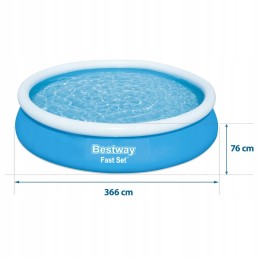 Išsiplečiantis sodo baseinas 366 x 76 cm bestway 57273