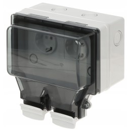 Išmanusis lauko lizdas 230v wi fi tuya smart double hermetic