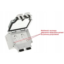 Išmanusis lauko lizdas 230v wi fi tuya smart double hermetic