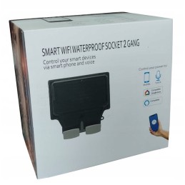 Išmanusis lauko lizdas 230v wi fi tuya smart double hermetic