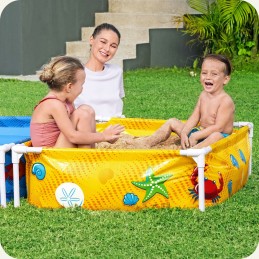 Sodo karkasinis baseinas vaikams su smėlio dėže 213 x 112 x 30 5 cm