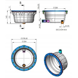 ABS OE230 niša Lumiplus lempoms baseinui su folija