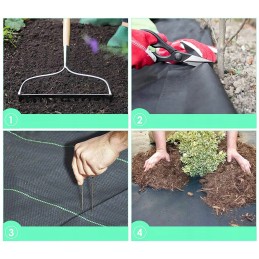 ⭐ Agrotekstilė sodo piktžolių kilimėlis UV 50 mx 1,1 m 90 g
