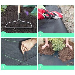 ⭐ Agrotekstilė sodo piktžolių kilimėlis UV 50 mx 1,1 m 90 g