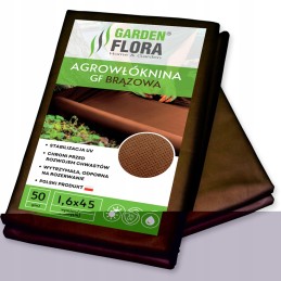 Agrotekstilė piktžolėms gf 1,6x45m ruda nuo piktžolių agrotekstilė 50g