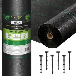 Agrotkanina heva kilimėlis nuo piktžolių ritinys 1,6x50m, svoris 90g/m2