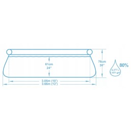 7 viename išsiplečiantis sodo baseinas 366x76 bestway 57274