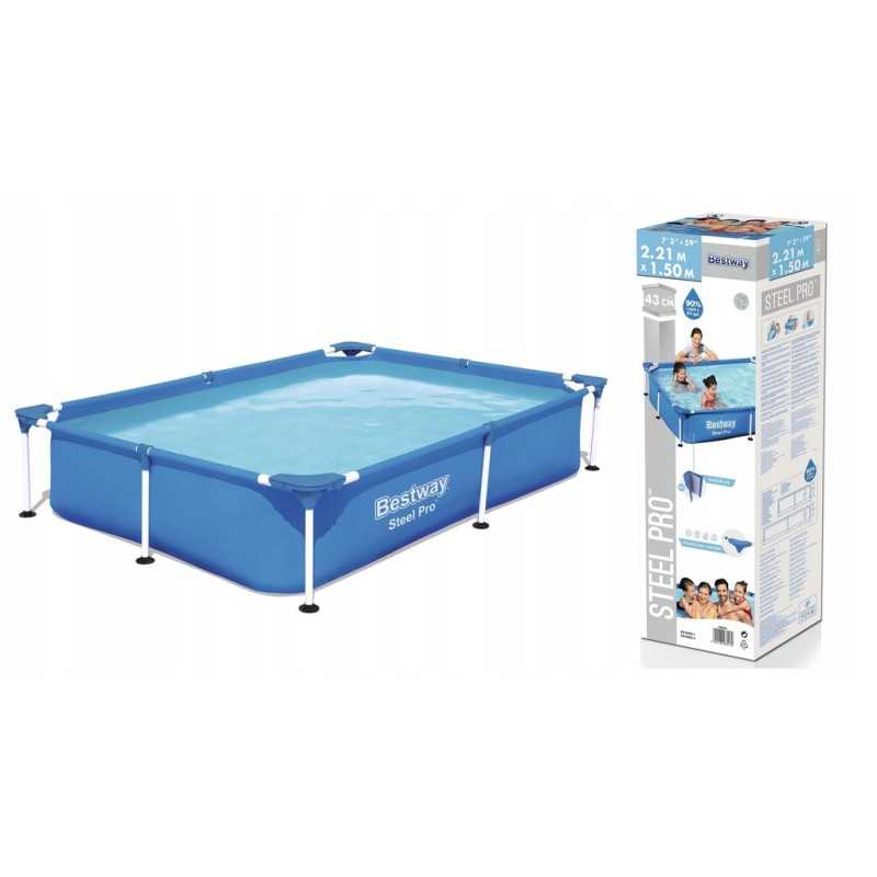 56401 karkasinis sodo baseinas 221x150x43 cm bestway naujas modelis 2024 m.
