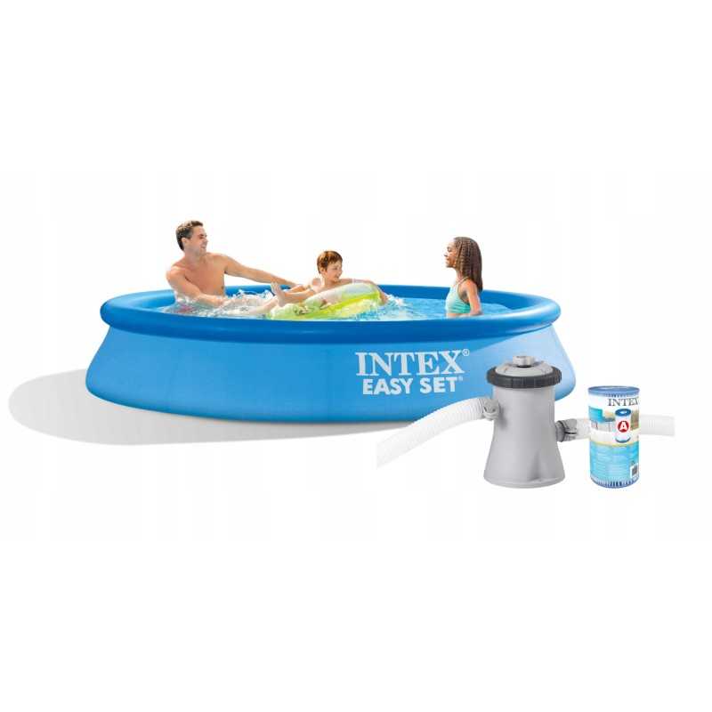 Išsiplečiantis sodo baseinas su lengvai reguliuojamu siurbliu 305x61 cm intex 28118gn