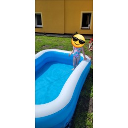 Didelis stačiakampis pripučiamas šeimos baseinas