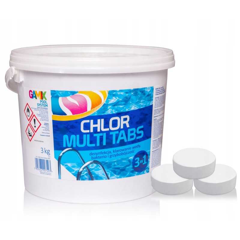 Chloro multi tabs 3in1 tabletės baseinui 5kg gamix