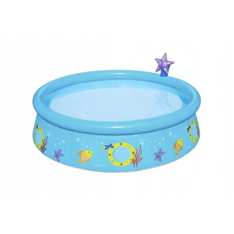 Sodo išsiplėtimas su dušu vaikams, žuvims, 152x38 bestway