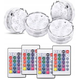 10 LED 4x LED baseino apšvietimas baseino apšvietimas nuotolinio valdymo siurbtukai RGB LED