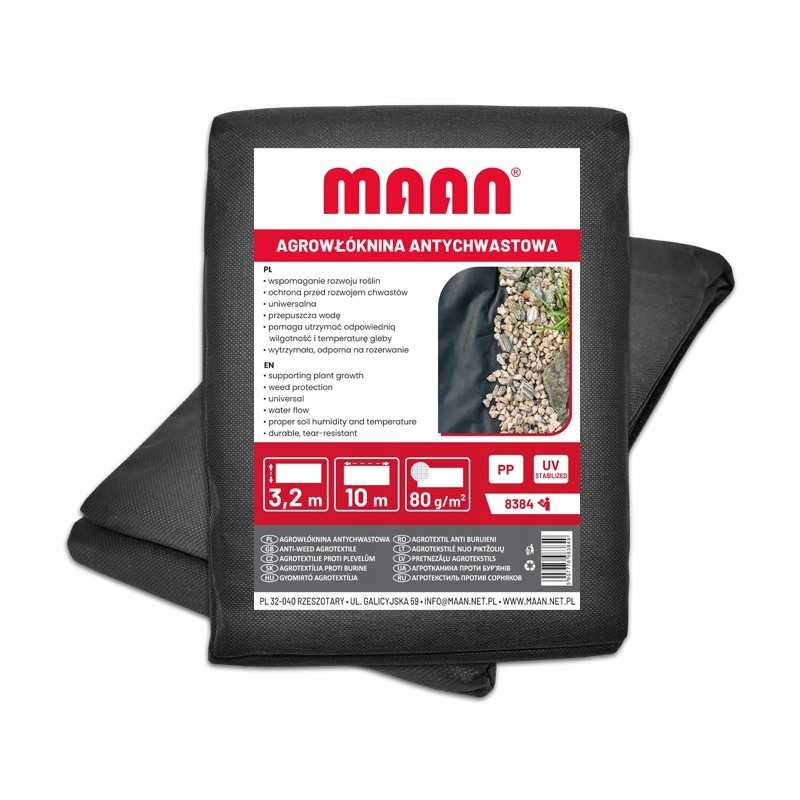 Agrowwoven 80 anti weed black 3 2 x 10 m maan