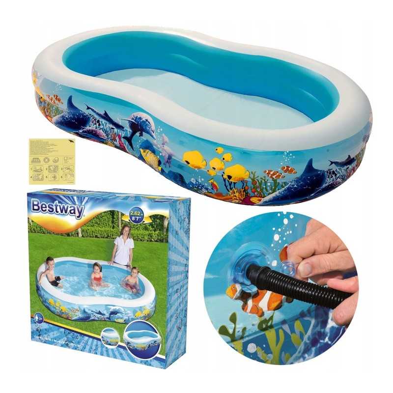 Didelis sodo pripučiamas baseinas 262x157 bestway 54118