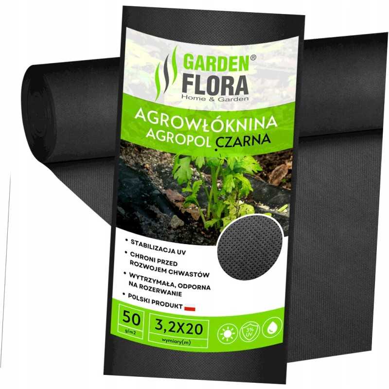 Juoda agrotekstilė 3,2m x 20 metrų 50g/m2 uv