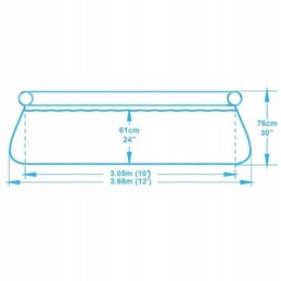 Išsiplečiantis sodo baseinas 366 x 76 cm bestway 57273