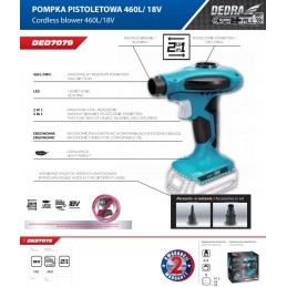 Dedra pistoleto siurblys sas 18v ded7079