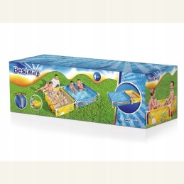 Sodo karkasinis baseinas vaikams su smėlio dėže 213 x 112 x 30 5 cm bestw