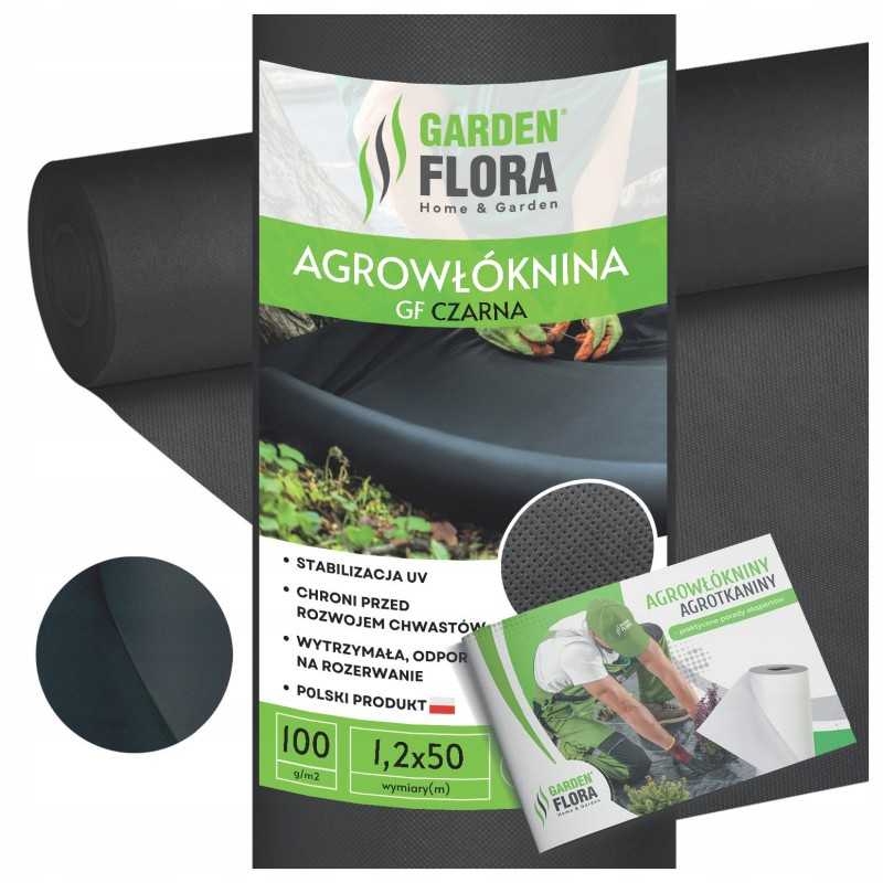 Agro GF nuo piktžolių agrotekstilė 1,2x50m juoda piktžolėms stora 100g