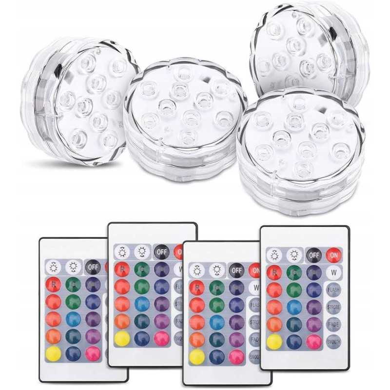 Povandeniniai LED žibintai vandeniui atsparus baseino apšvietimas 10 LED rgb akvariumas