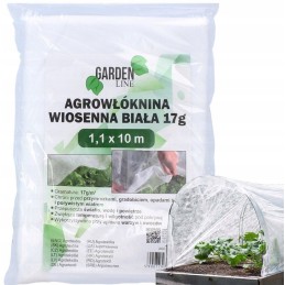 ⭐⭐Agrotekstilę dengiantis sodo neaustinis audinys 1,1 x 10 m spyruoklinis baltas 17g⭐⭐