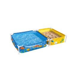 Sodo karkasinis baseinas vaikams su smėlio dėže 213 x 112 x 30 5 cm bestw
