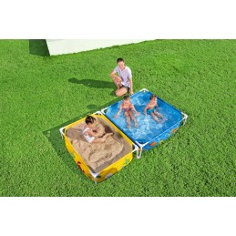 Sodo karkasinis baseinas vaikams su smėlio dėže 213 x 112 x 30 5 cm bestw