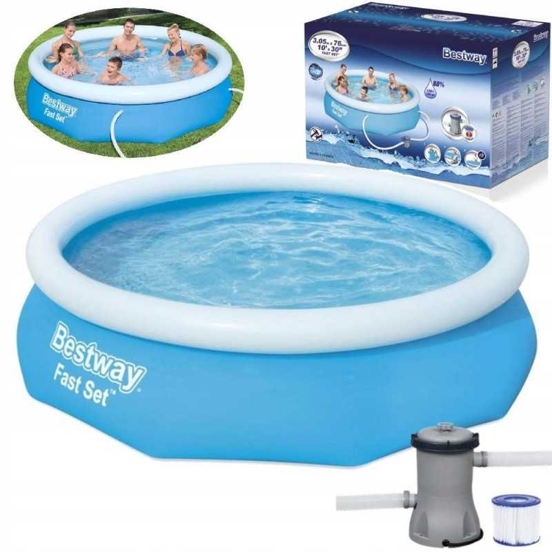 Bestway išsiplečiantis sodo baseinas, 9 viename filtro siurblys