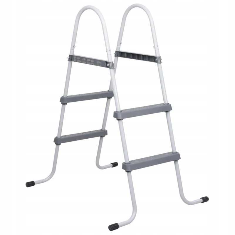 Pilkos baseino kopėčios, 84 cm, plieninės