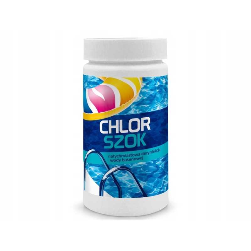 Chlorinis šokas baseinui 1kg granulės, rinkinyje 6 vnt