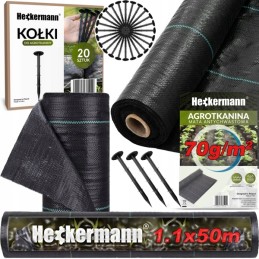 Agrotekstilė juoda stipri agrotekstilė 70g 1,1x50m braškių piktžolėms