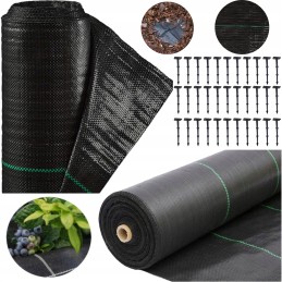 Žemės ūkio audinys tvirtas nuo piktžolių 0 6x100m augintas austas kilimėlis inkarai 50 vnt