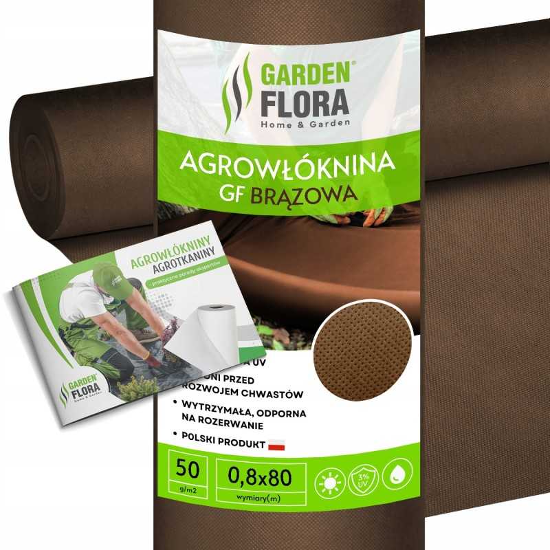 Agrotekstilė GF Agro rudas kilimėlis 0,8x80m agrotekstilė piktžolėms stipri 50g