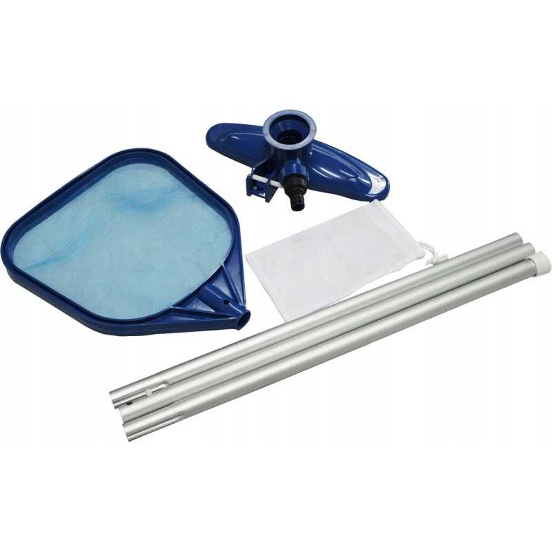 Baseino valymo rinkinys su tinkliniu dulkių siurbliu