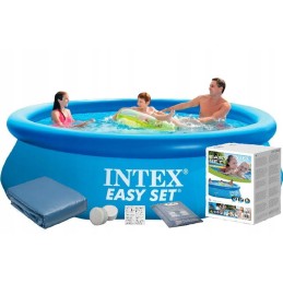 Išsiplečiantis sodo baseinas 305x76cm 2in1 intex komplektas