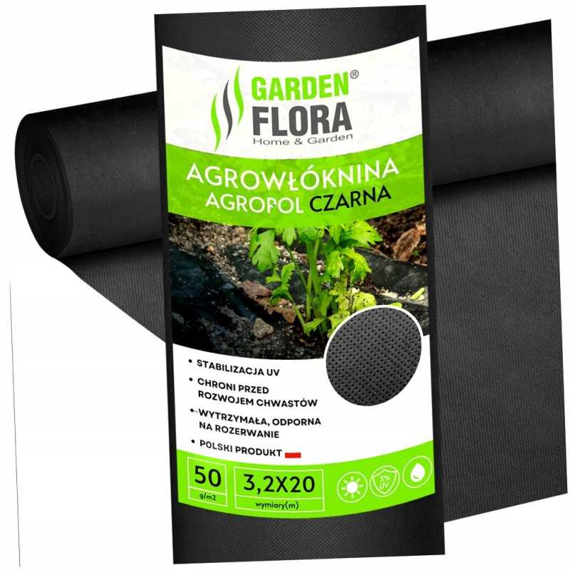 Juoda agrotekstilė 3,2m x 20 metrų 50g/m2 uv