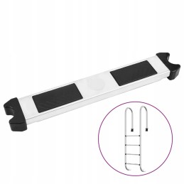 Vidaxl laiptelis baseino kopėčioms 50x9x3 5 cm 304 nerūdijantis plienas