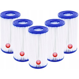 5x bestway baseino siurblio III tipo filtro įdėklas