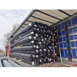 Kokybiška juoda pes150n geotekstilė, matmenys 0,5 m x 45 m