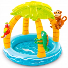Vaikiškas pripučiamas irklavimo baseinas, tropinė sala, intex 58417
