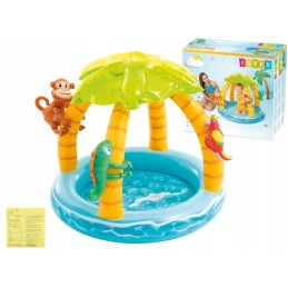Vaikiškas pripučiamas irklavimo baseinas, tropinė sala, intex 58417