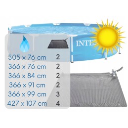 Saulės kilimėlis 120x120 baseino vandens šildytuvas intex 28685 modelis 2024