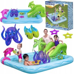 Vaikų baseinas, žaidimų aikštelė, čiuožykla, fontanas