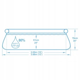 Bestway didelis sodo išsiplėtimo baseinas 366x76 cm