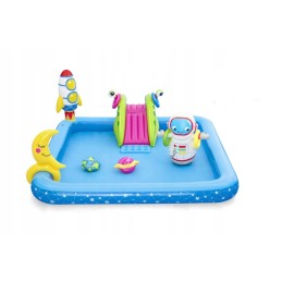 Pripučiama žaidimų aikštelė 239 x 206 x 86 cm čiuožyklos fontanas bestway